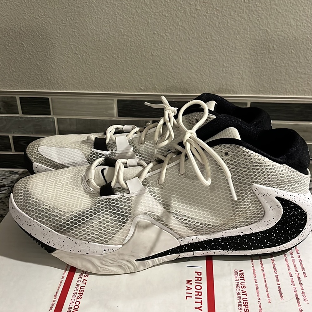 Men's White and Black Athletic Shoes